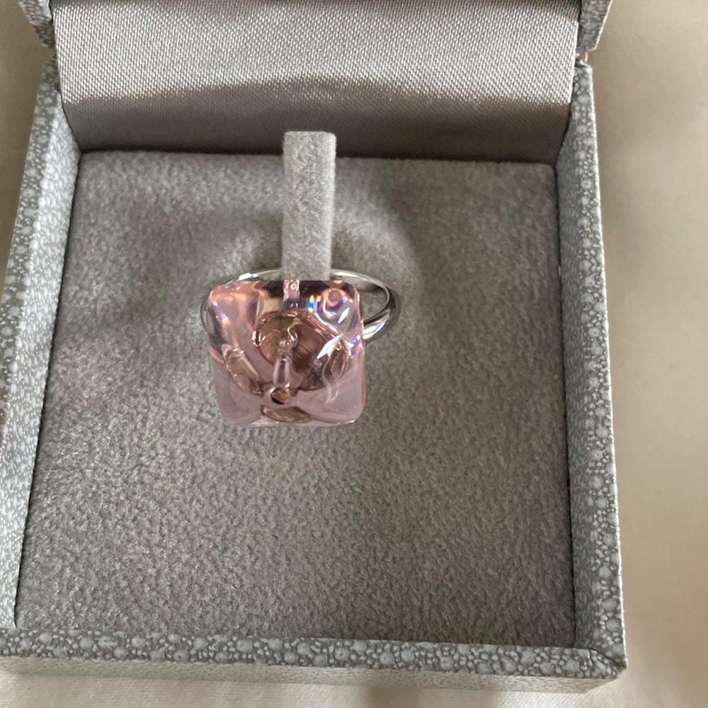 Lalique Charmante ring pink size 53